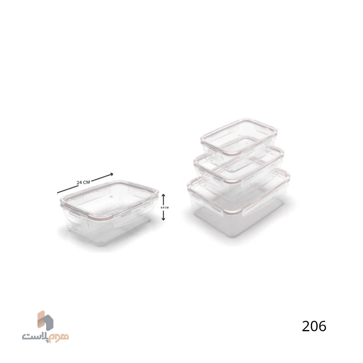 سرويس فريزری 6 پارچه ايزی لاک کد 206