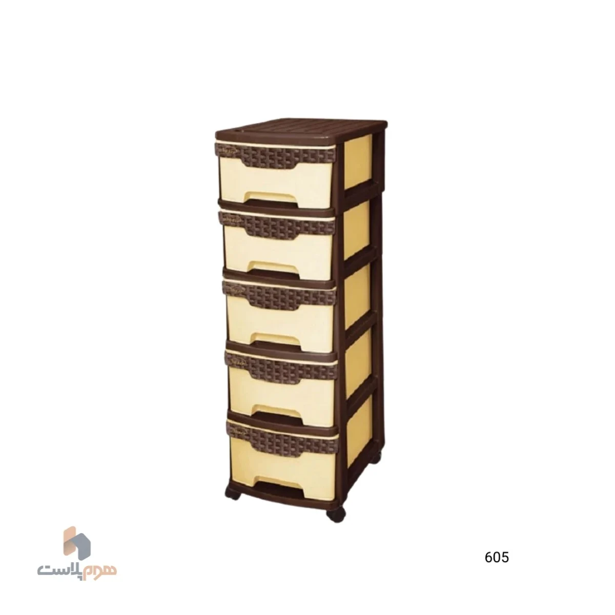 فایل پلاستیکی پنج طبقه ساده L کد 605