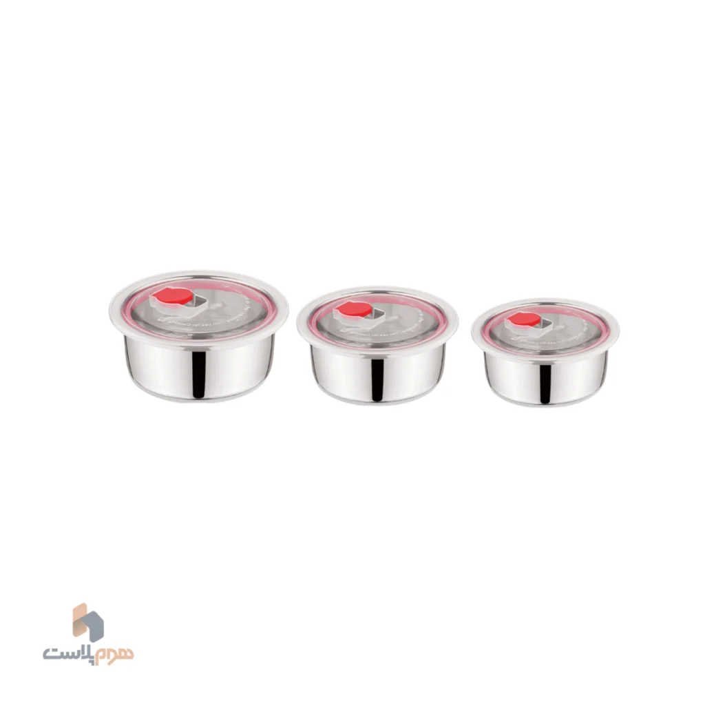ظرف غذا 3 عددی استيل